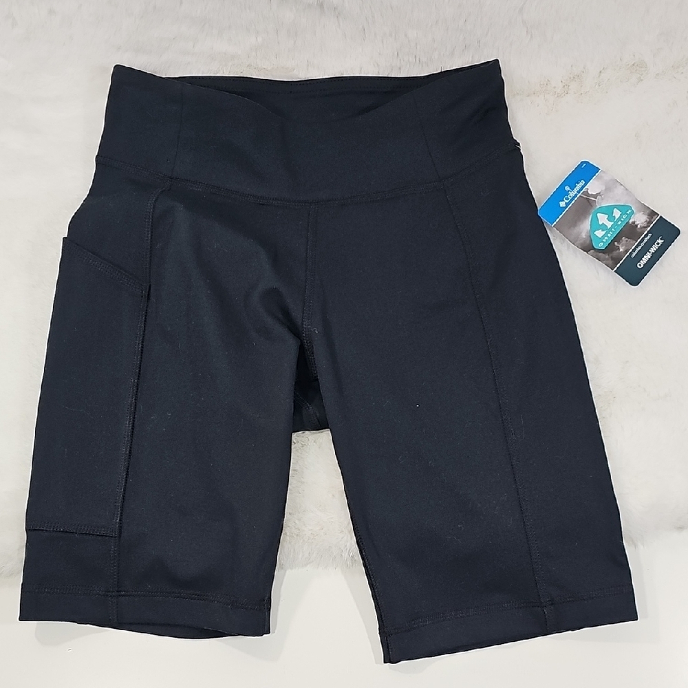 Columbia Omni-Wick Womens Biker Shorts XS -W Norwood Short Black
